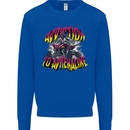 Quad Biking Adrenaline Off Road ATV Biker Kids Sweatshirt Jumper Royal Blue