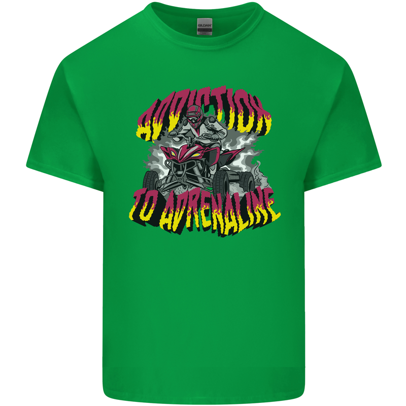 Quad Biking Adrenaline Off Road ATV Biker Kids T-Shirt Childrens Irish Green