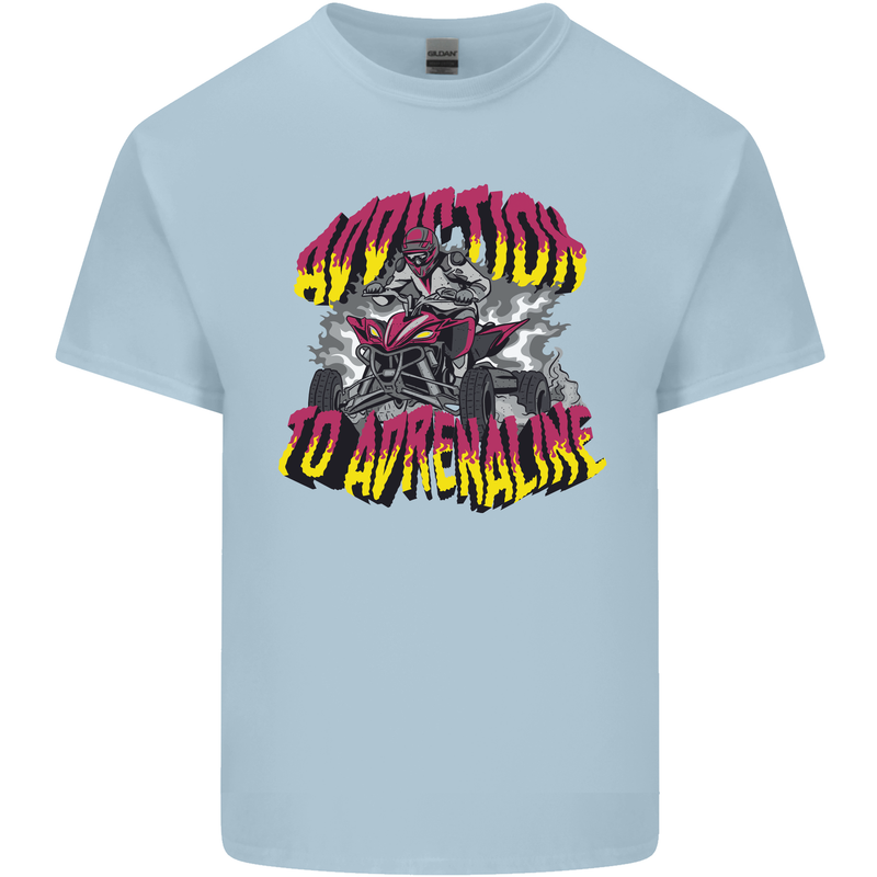 Quad Biking Adrenaline Off Road ATV Biker Kids T-Shirt Childrens Light Blue
