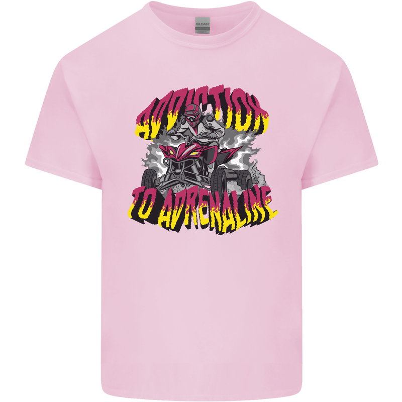 Quad Biking Adrenaline Off Road ATV Biker Kids T-Shirt Childrens Light Pink