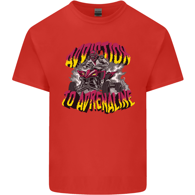 Quad Biking Adrenaline Off Road ATV Biker Kids T-Shirt Childrens Red