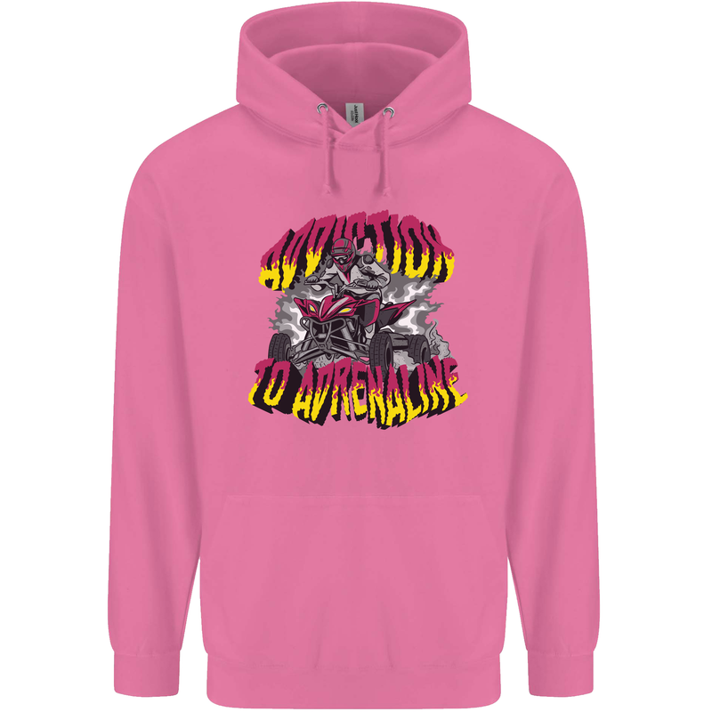 Quad Biking Adrenaline Off Road ATV Biker Mens 80% Cotton Hoodie Azelea