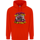 Quad Biking Adrenaline Off Road ATV Biker Mens 80% Cotton Hoodie Bright Red