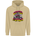 Quad Biking Adrenaline Off Road ATV Biker Mens 80% Cotton Hoodie Sand