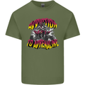 Quad Biking Adrenaline Off Road ATV Biker Mens Cotton T-Shirt Tee Top Military Green