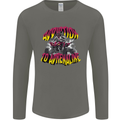 Quad Biking Adrenaline Off Road ATV Biker Mens Long Sleeve T-Shirt Charcoal