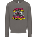 Quad Biking Adrenaline Off Road ATV Biker Mens Sweatshirt Jumper Charcoal