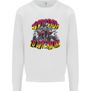 Quad Biking Adrenaline Off Road ATV Biker Mens Sweatshirt Jumper White