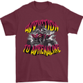 Quad Biking Adrenaline Off Road ATV Biker Mens T-Shirt 100% Cotton Maroon