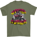 Quad Biking Adrenaline Off Road ATV Biker Mens T-Shirt 100% Cotton Military Green