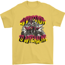 Quad Biking Adrenaline Off Road ATV Biker Mens T-Shirt 100% Cotton Yellow