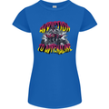 Quad Biking Adrenaline Off Road ATV Biker Womens Petite Cut T-Shirt Royal Blue