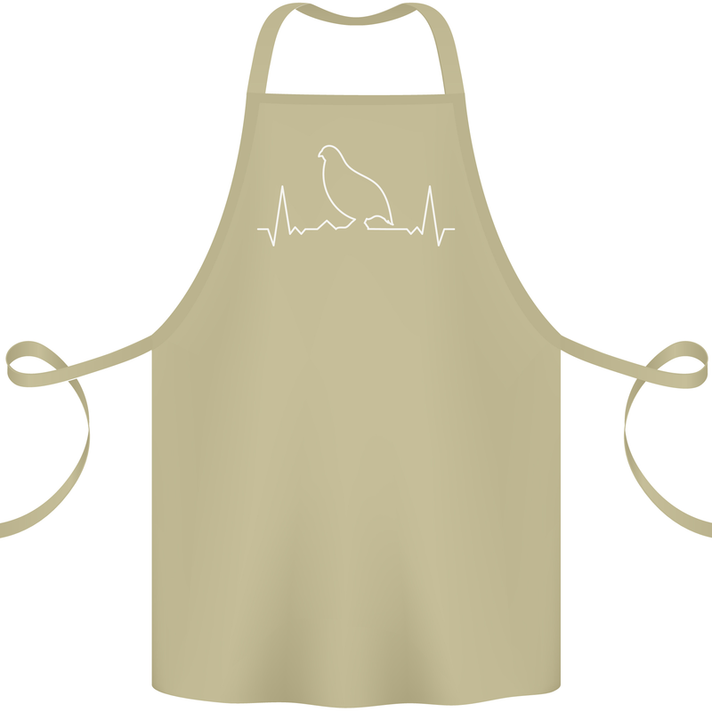 Quail Bird ECG Cotton Apron 100% Organic Khaki