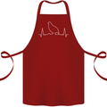 Quail Bird ECG Cotton Apron 100% Organic Maroon