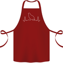 Quail Bird ECG Cotton Apron 100% Organic Maroon