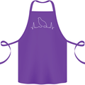 Quail Bird ECG Cotton Apron 100% Organic Purple