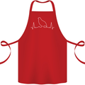 Quail Bird ECG Cotton Apron 100% Organic Red