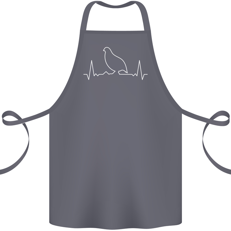 Quail Bird ECG Cotton Apron 100% Organic Steel