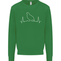Quail Bird ECG Kids Sweatshirt Jumper Irish Green