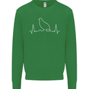 Quail Bird ECG Kids Sweatshirt Jumper Irish Green
