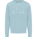 Quail Bird ECG Kids Sweatshirt Jumper Light Blue