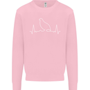 Quail Bird ECG Kids Sweatshirt Jumper Light Pink