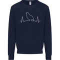 Quail Bird ECG Kids Sweatshirt Jumper Navy Blue