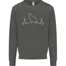 Quail Bird ECG Kids Sweatshirt Jumper Storm Grey