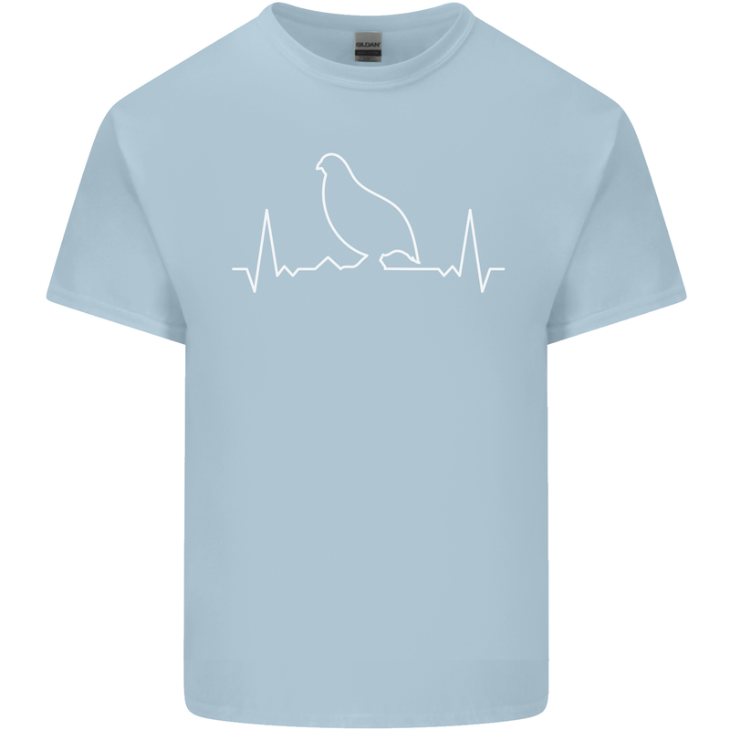 Quail Bird ECG Kids T-Shirt Childrens Light Blue