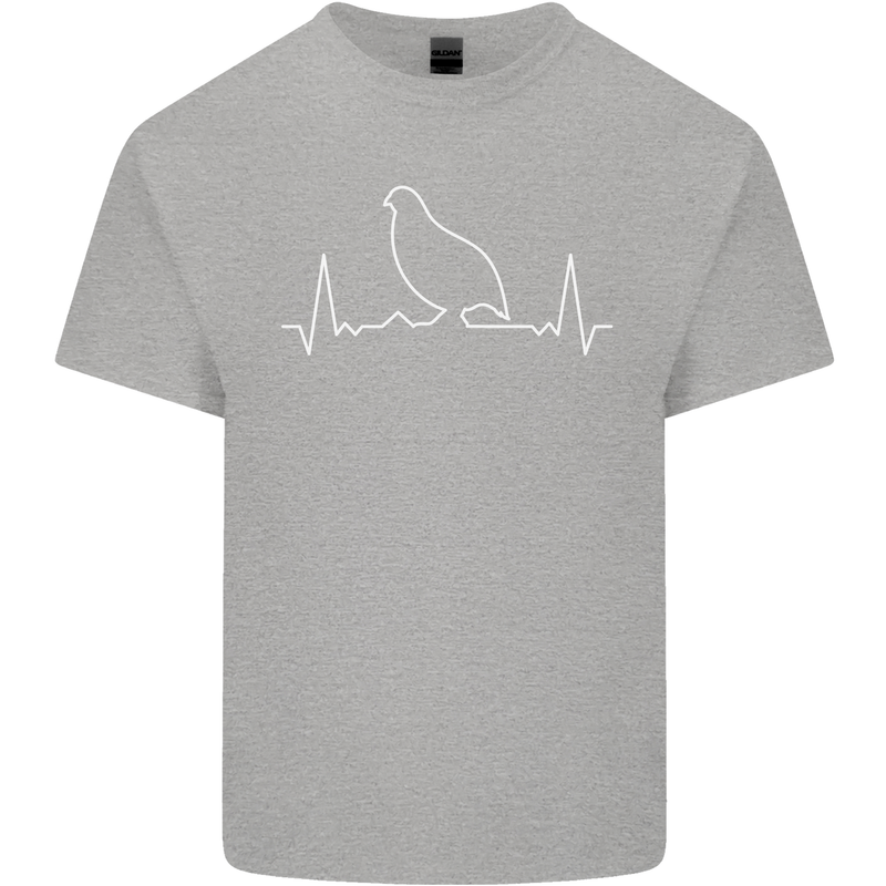 Quail Bird ECG Kids T-Shirt Childrens Sports Grey