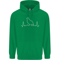 Quail Bird ECG Mens 80% Cotton Hoodie Irish Green