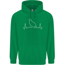 Quail Bird ECG Mens 80% Cotton Hoodie Irish Green