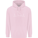 Quail Bird ECG Mens 80% Cotton Hoodie Light Pink
