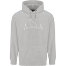Quail Bird ECG Mens 80% Cotton Hoodie Sports Grey