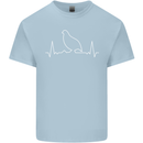 Quail Bird ECG Mens Cotton T-Shirt Tee Top Light Blue