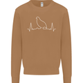 Quail Bird ECG Mens Sweatshirt Jumper Caramel Latte