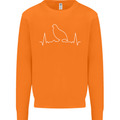 Quail Bird ECG Mens Sweatshirt Jumper Orange