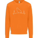 Quail Bird ECG Mens Sweatshirt Jumper Orange