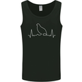 Quail Bird ECG Mens Vest Tank Top Black