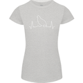 Quail Bird ECG Womens Petite Cut T-Shirt Sports Grey