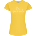 Quail Bird ECG Womens Petite Cut T-Shirt Yellow