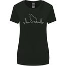 Quail Bird ECG Womens Wider Cut T-Shirt Black