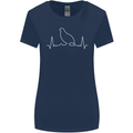 Quail Bird ECG Womens Wider Cut T-Shirt Navy Blue