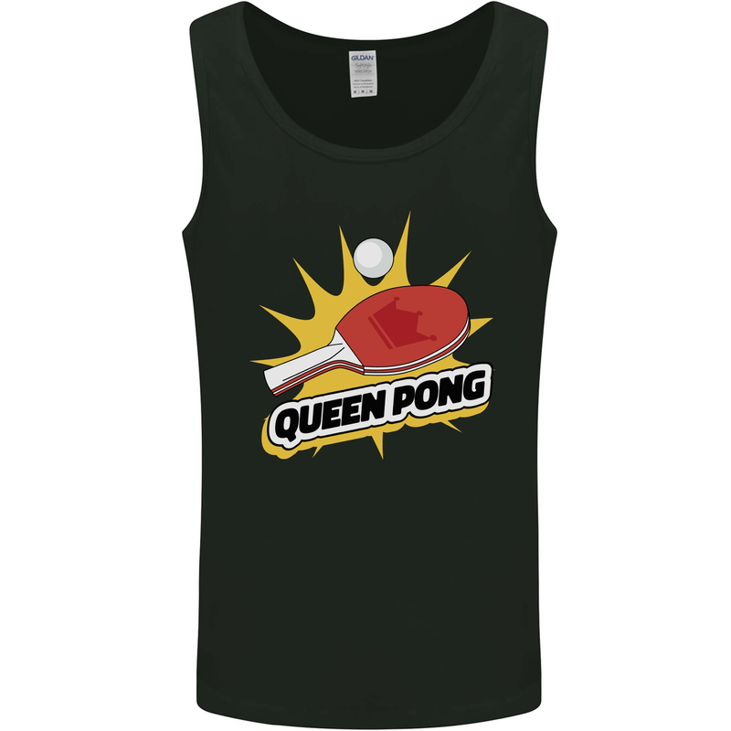 Queen Ping Pong Table Tennis Funny Mens Vest Tank Top Black