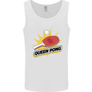 Queen Ping Pong Table Tennis Funny Mens Vest Tank Top White