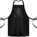 Queen Witch Fantasy Halloween Skulls Demon Cotton Apron 100% Organic Black