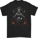 Queen Witch Fantasy Halloween Skulls Demon Mens T-Shirt 100% Cotton BLACK