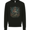 Queen of Nature Fantasy Pagan Kids Sweatshirt Jumper Black