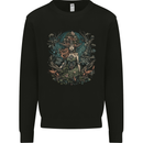 Queen of Nature Fantasy Pagan Kids Sweatshirt Jumper Black