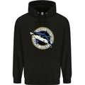 Quints Shark Fishing Amnity Island Great White Mens 80% Cotton Hoodie Black